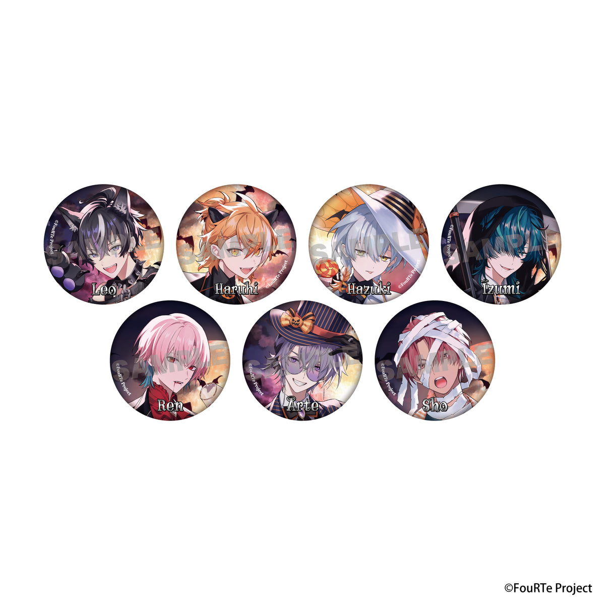 FouRTe Project Halloween 2026 ランダム缶バッジ(全7種)